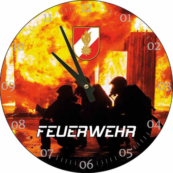 Glasuhr FEUERWEHR 29cm - FW2